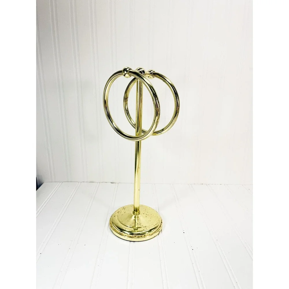 Vintage Brass Hand Towel Holder - Hollywood Regency Bathroom‎ Decor